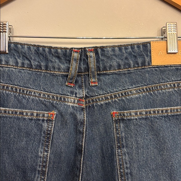 ALIGNE Soy Turn Up Straight Leg Jeans in Mid Blue - Picture 11 of 12